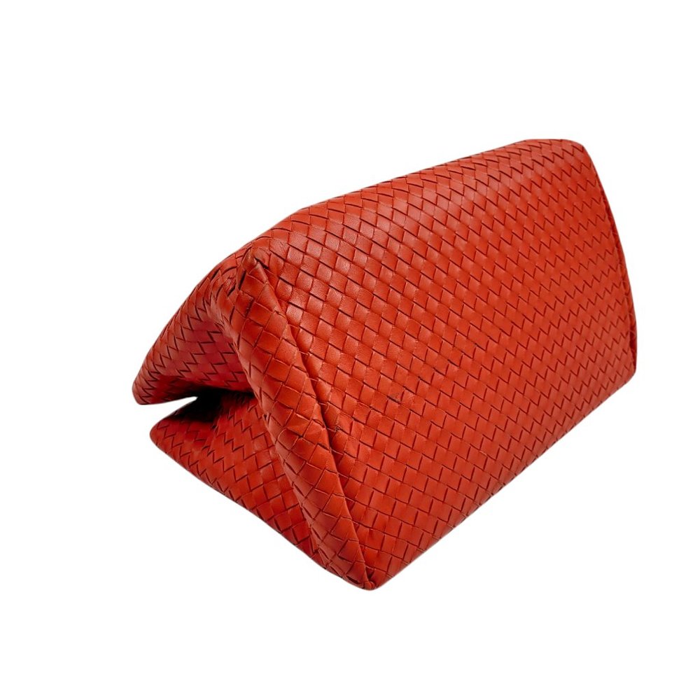 Bottega Veneta Red Intrecciato Woven Leather Tote Bag - Picture 6 of 11